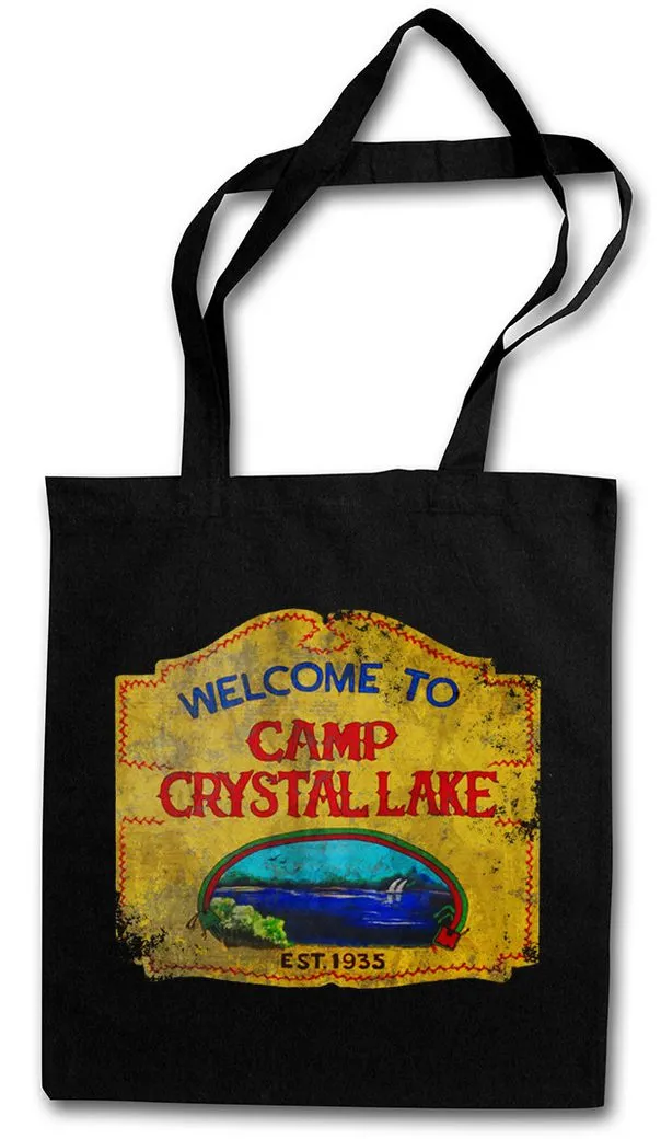 Urban Backwoods Beuteltasche Camp Crystal Lake Vintage Sign Stofftasche Freitag Der Friday 13th The (1-tlg), 13 Jason Vorhees