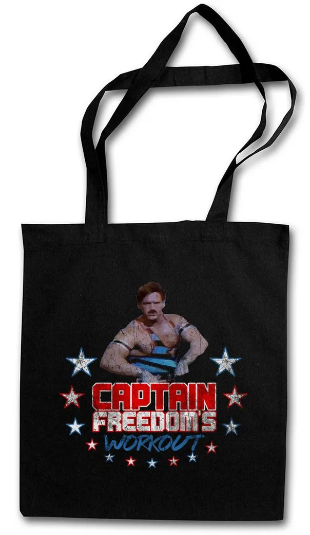 Urban Backwoods Beuteltasche Captain Freedom's Workout Stofftasche Running Fitness Gym Man (1-tlg), Commercial Werbung Science Fiction