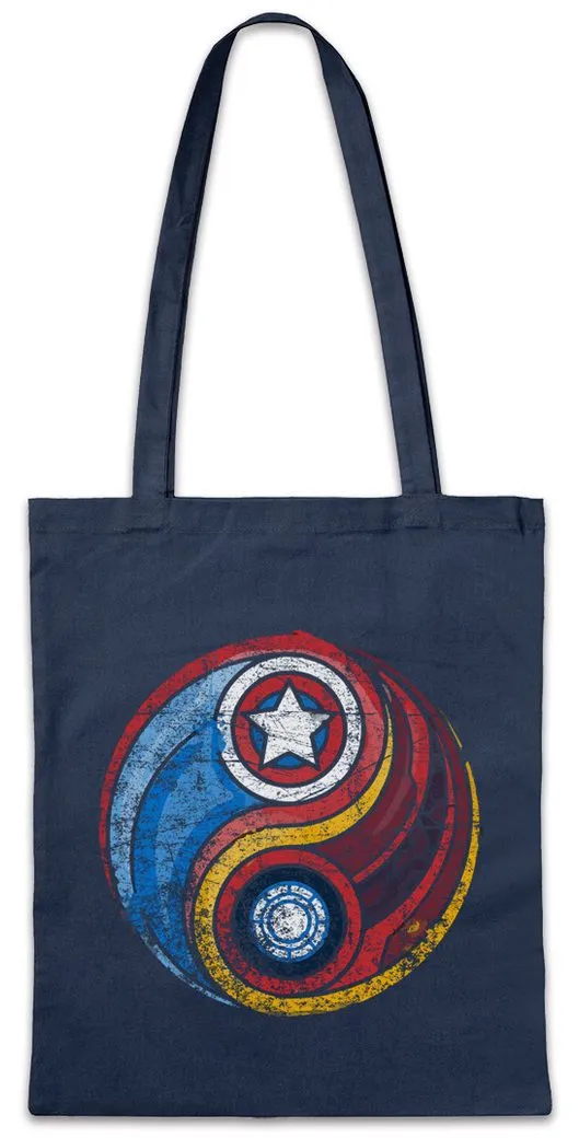 Urban Backwoods Beuteltasche Captain Stark Ying Yang Stofftasche Tony Iron Yin-Yang Captain Man (1-tlg), America Logo Symbol Schild