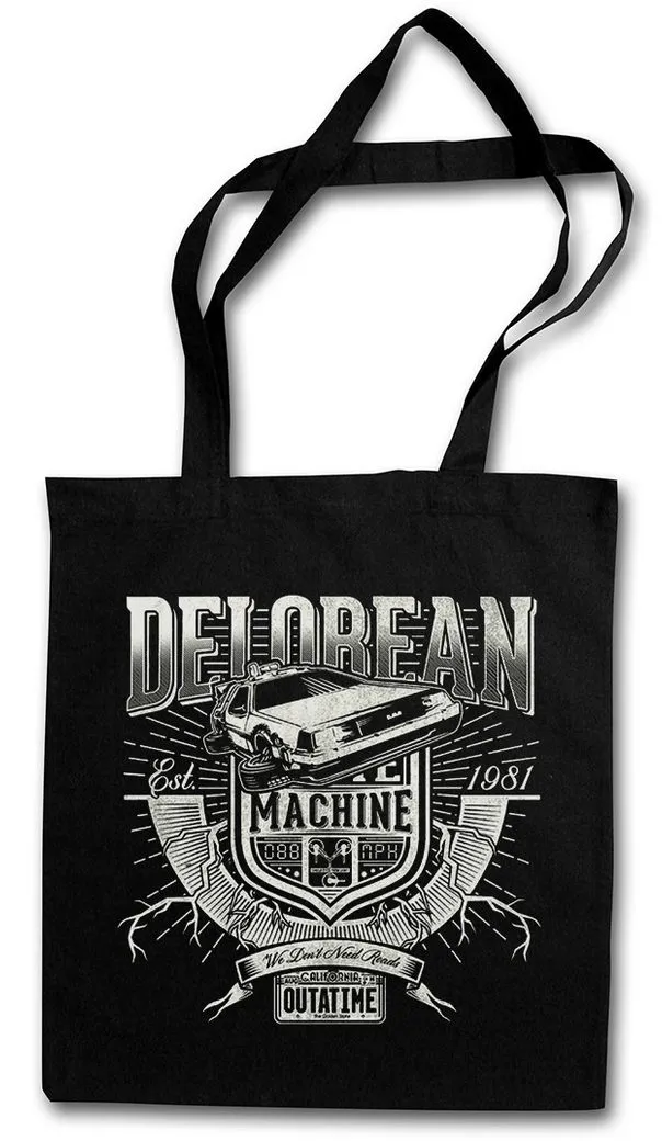 Urban Backwoods Beuteltasche Car Time Machine Stofftasche Back Zurück To The Die Future Zukunft In (1-tlg), McFly Movie Marty