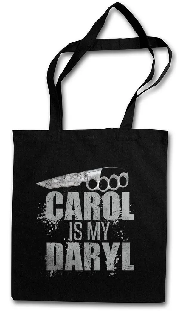 Urban Backwoods Beuteltasche Carol Is My Daryl Stofftasche Dixon The Walking Beißer Zombie Living (1-tlg), Dead Hunter Fear Knife