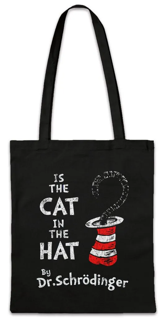 Urban Backwoods Beuteltasche Cat In The Hat Stofftasche Schrödingers Schrodinger Schroedingers TBBT (1-tlg), Katze Love Liebe