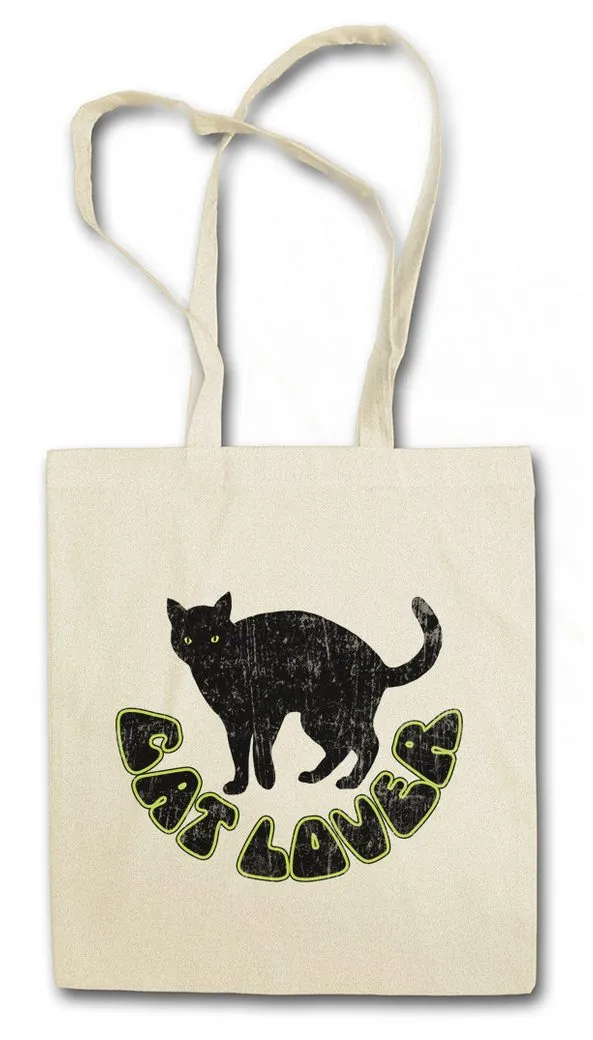 Urban Backwoods Beuteltasche Cat Lover Stofftasche Katzen Liebhaber Katze Kitty Kitten Rockabella (1-tlg), Love Liebe Pet Women