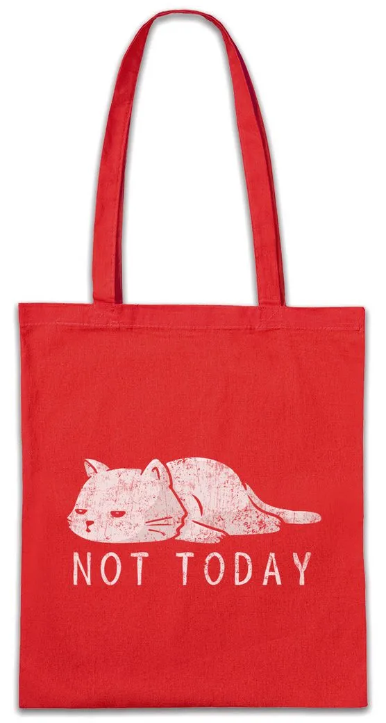 Urban Backwoods Beuteltasche Cat Not Today Stofftasche Katze Liebe Cats Katzen Kitty Kitten Fun (1-tlg), Sucht Love Chat