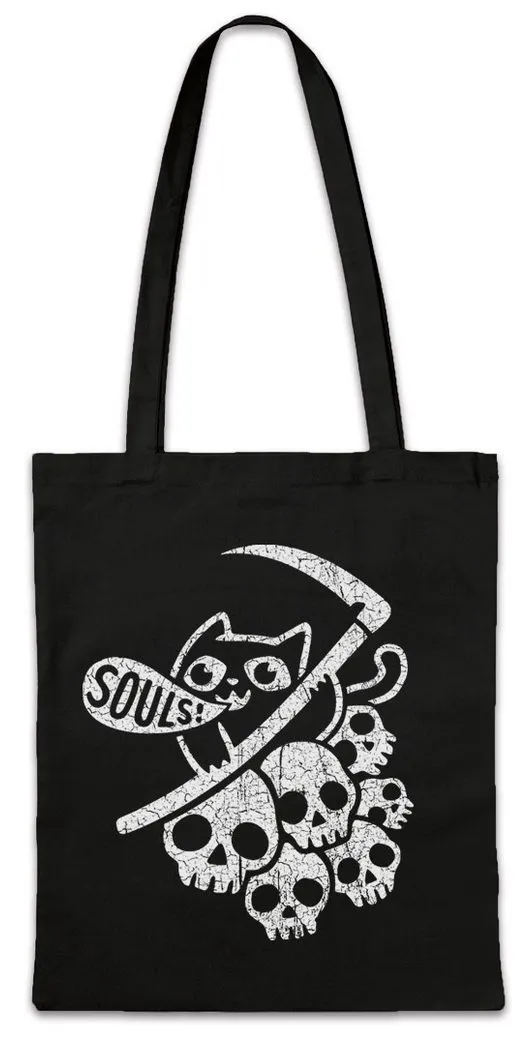 Urban Backwoods Beuteltasche Cat Reaper I Stofftasche Cats Reaper Schnitter Sensenmann Death Der (1-tlg), Tod Skull Schädel Skulls