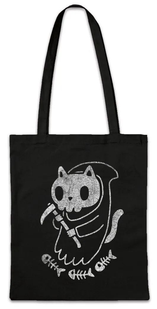 Urban Backwoods Beuteltasche Cat Reaper II Stofftasche Cats Katze Katzen Reaper Love Liebe Kitty (1-tlg), Kitten Cute Death Schnitter