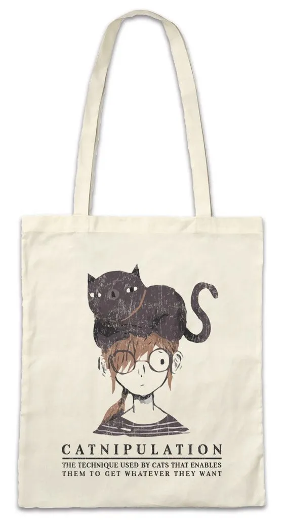 Urban Backwoods Beuteltasche Catnipulation Stofftasche Cats Cat Katze Katzen Liebe Love Addicted (1-tlg), Süchtig Sucht Addiction Züchter