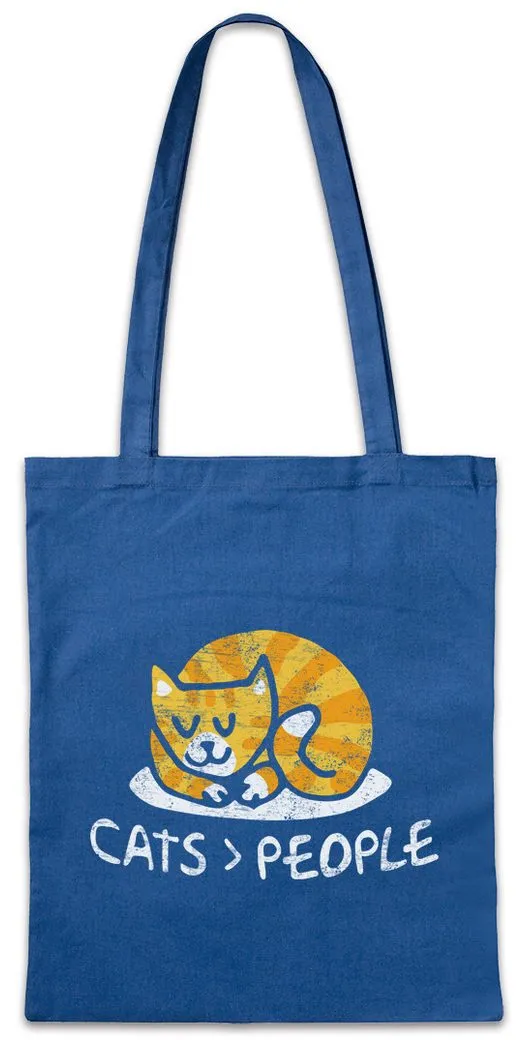 Urban Backwoods Beuteltasche Cats People Stofftasche Meow Cats Cat Katze Katzen Kitty Kitten Liebe (1-tlg), Love Addicted Süchtig Sucht