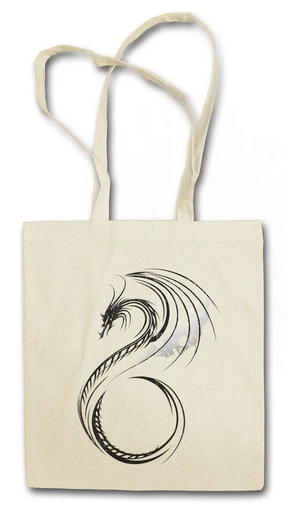 Urban Backwoods Beuteltasche Celtic Dragon II Stofftasche Kelten Knoten Keltisch Kreuz Cross Runen (1-tlg), Celts Religion Symbol Sign