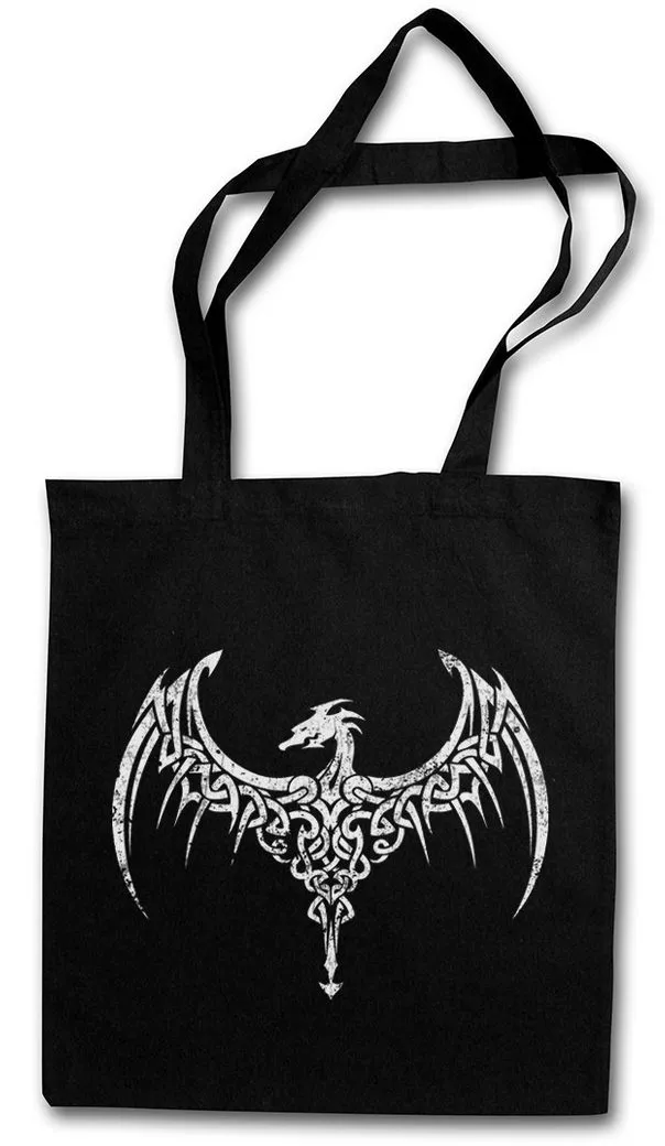 Urban Backwoods Beuteltasche Celtic Dragon III Stofftasche Kelten Knoten Keltisch Kreuz Cross Runen (1-tlg), Celts Religion Symbol Sign