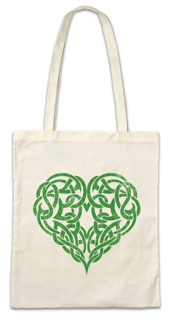 Urban Backwoods Beuteltasche Celtic Heart Stofftasche Herz Kelten Keltischer Kreis Knoten Knot (1-tlg), Cross Kreuz Culture Kultur