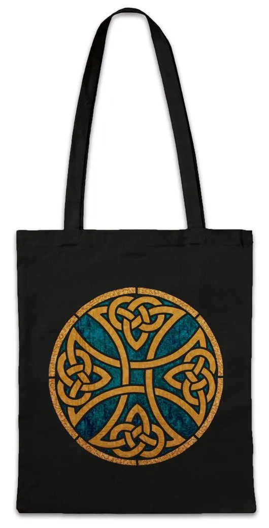 Urban Backwoods Beuteltasche Celtic Knot Logo Sign VII Stofftasche Kelten Knoten Iron Kreuz Cross (1-tlg), Wikinger Vikings Runen Odin