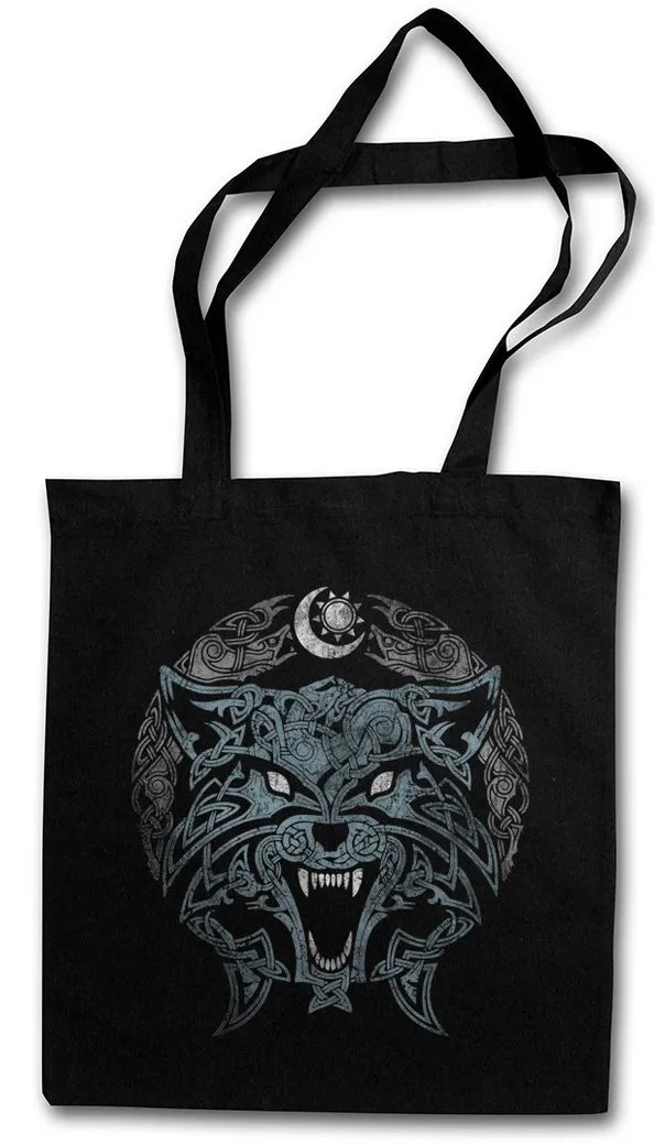 Urban Backwoods Beuteltasche Celtic Tribal Wolf Stofftasche Kelten Knoten Keltisch Kreuz Cross (1-tlg), Runen Celts Religion Symbol