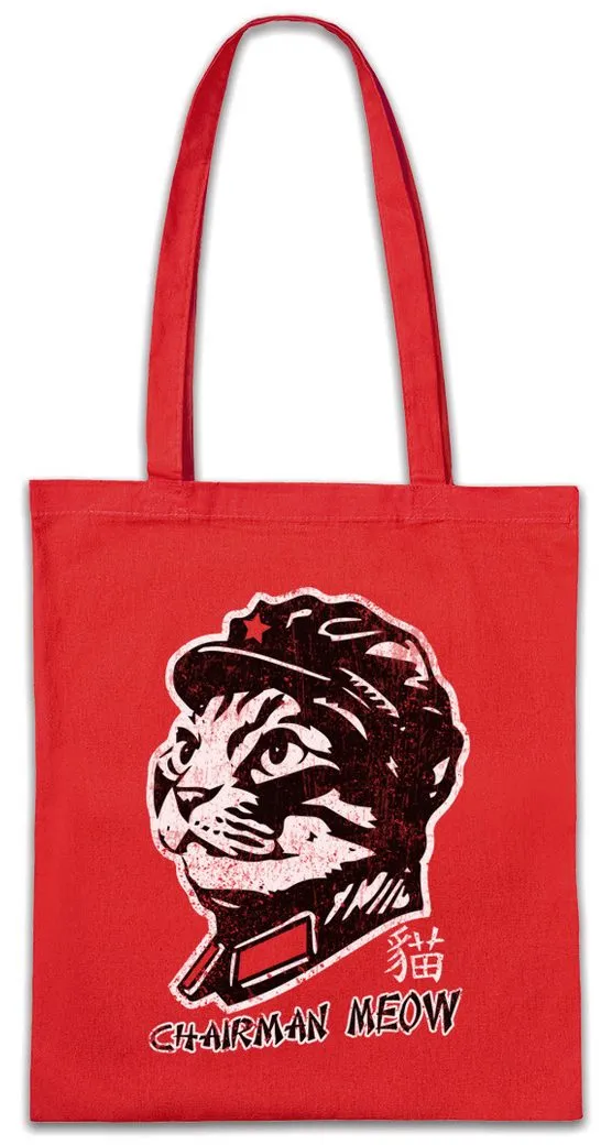Urban Backwoods Beuteltasche Chairman Meow Stofftasche Mao Cat Cats Socialist Socialism Communist (1-tlg), Communism Tedong Tse Tung