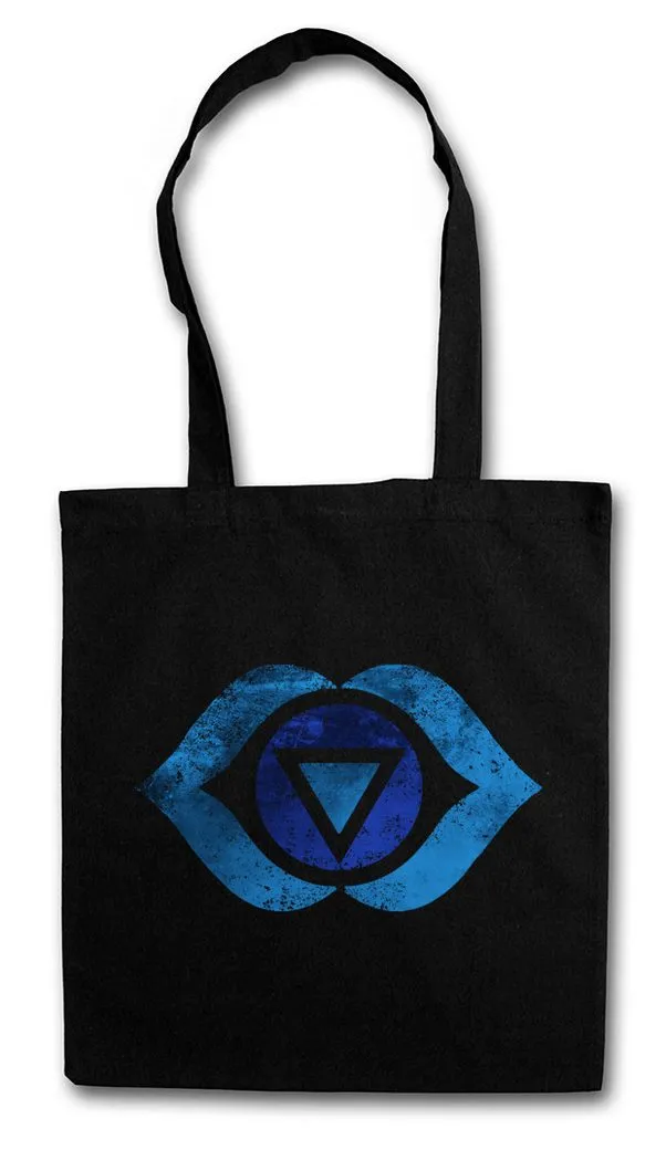 Urban Backwoods Beuteltasche Chakra Ajnya Stofftasche Ajna Stirn Buddha Stirnchakra Third Eye Zwei (1-tlg), Blätter Mystik Mystic Esoterik