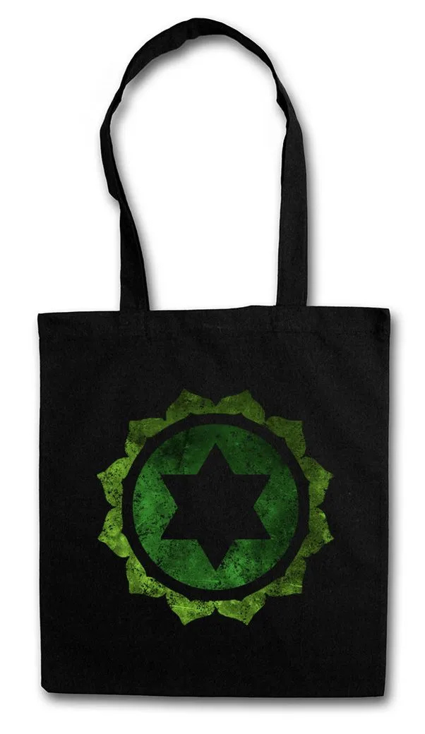 Urban Backwoods Beuteltasche Chakra Anahata Stofftasche Herz Herzchakra zwölf Blätter Mystik Mystic (1-tlg), Esoterik Chakren Esoterisch Energie