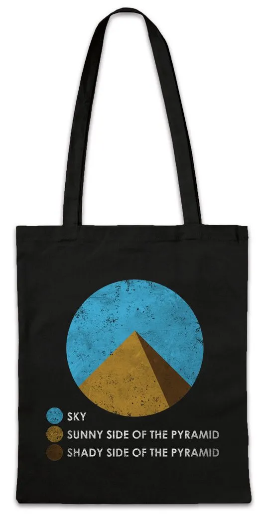 Urban Backwoods Beuteltasche Chart Pyramid Stofftasche Pyramide Diagramm Charts Kunst Lehrer (1-tlg), Ägypten Geek Nerd Science