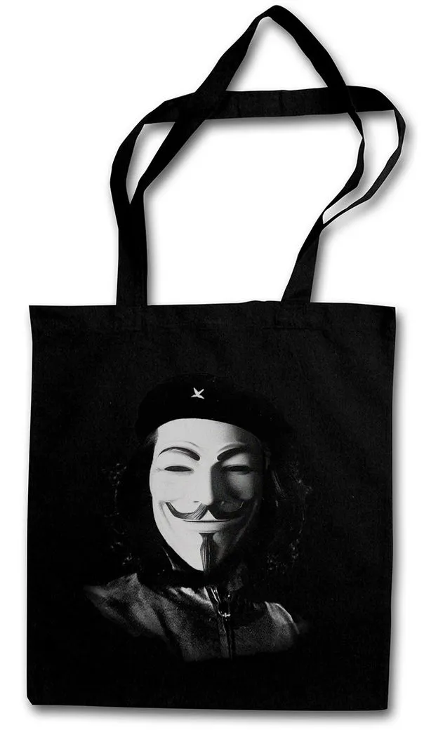 Urban Backwoods Beuteltasche Che Anonymous Guevara Stofftasche Che Ernesto We Are Cuba Kuba (1-tlg), Guerilla Fidel Hacker Castro