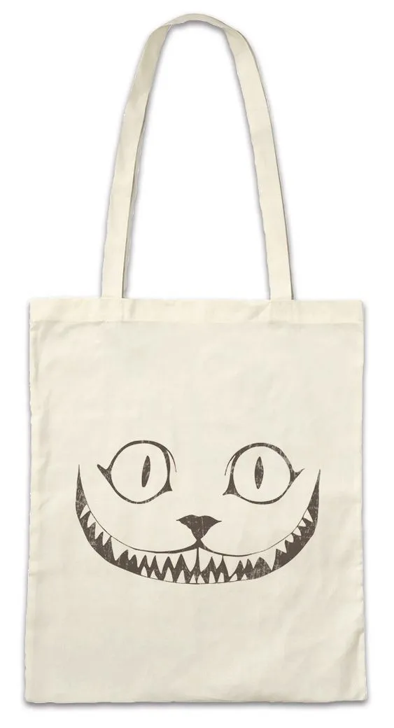 Urban Backwoods Beuteltasche Cheshire Cat II Stofftasche Cats Katze Alice Abenteuer Wunderland (1-tlg), Adventures Wonderland Series Film