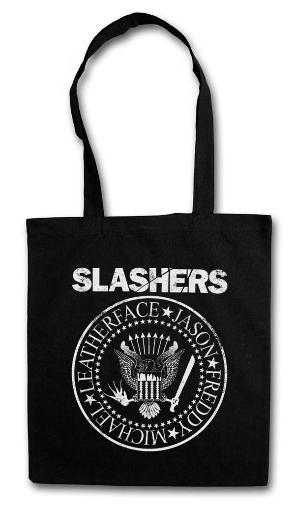 Urban Backwoods Beuteltasche Circle Of Slashers Stofftasche Friday Punk Freddy Horror 13 TCM (1-tlg), Hallowenn Michael Music Rock
