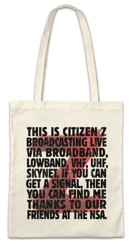 Urban Backwoods Beuteltasche Citizen Z Speach Stofftasche Z Zombie Sign Logo Symbol Nation Lt. (1-tlg), Roberta Warren Simon Cruller