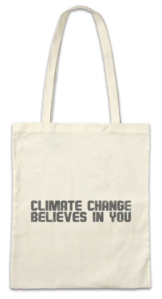 Urban Backwoods Beuteltasche Climate Change Believes In You Stofftasche Umweltschutz Save The World (1-tlg), Green Energy Animal Welfare