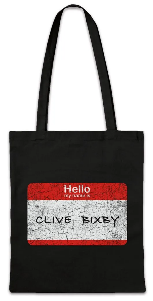 Urban Backwoods Beuteltasche Clive Bixby Stofftasche Modern Fun Family Philip Humphrey Sign Logo (1-tlg), Cameron Tucker Namensschild Symbol