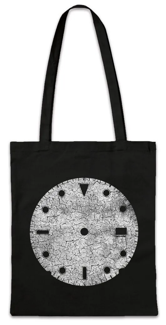 Urban Backwoods Beuteltasche Clock-Face II Stofftasche Uhr Uhrmacher Clockwork Uhren Uhrwerk Clock (1-tlg), Watch Sammler Mechaniker Mechanik