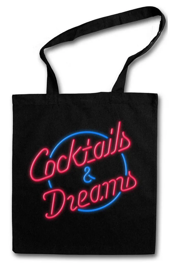 Urban Backwoods Beuteltasche Cocktails & Dreams Stofftasche Cocktail 80s Cruise Kult Movie Logo (1-tlg), Symbol Bar Mixer Kult