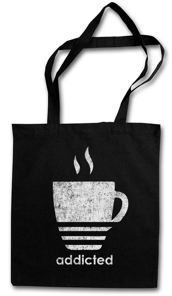 Urban Backwoods Beuteltasche Coffee Addicted Stofftasche Kaffee Kaffeetrinker Liebe Love (1-tlg), Morgenmuffel Cafe Barista Koffein