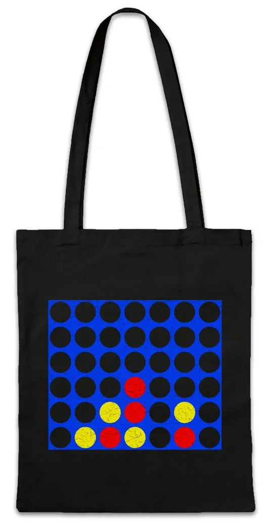 Urban Backwoods Beuteltasche Connect Four Board Stofftasche Retro Geek Spiel Nerd Vier Captain's (1-tlg), Gewinnt Game Gamer Mistress