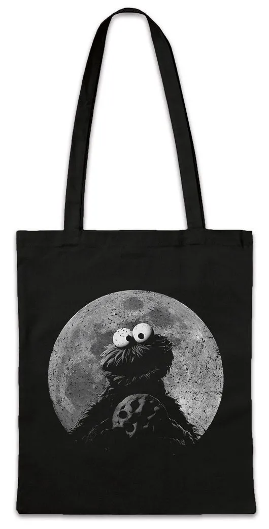 Urban Backwoods Beuteltasche Cookie Moon Stofftasche Mond Kekse Monster Krümelmonster Puppet Kult (1-tlg), Retro Place Ernie