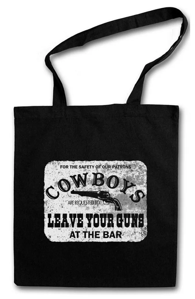 Urban Backwoods Beuteltasche Cowboys Safety Sign Stofftasche Cowgirl USA US Confederate Western (1-tlg), Country Rodeo Native American