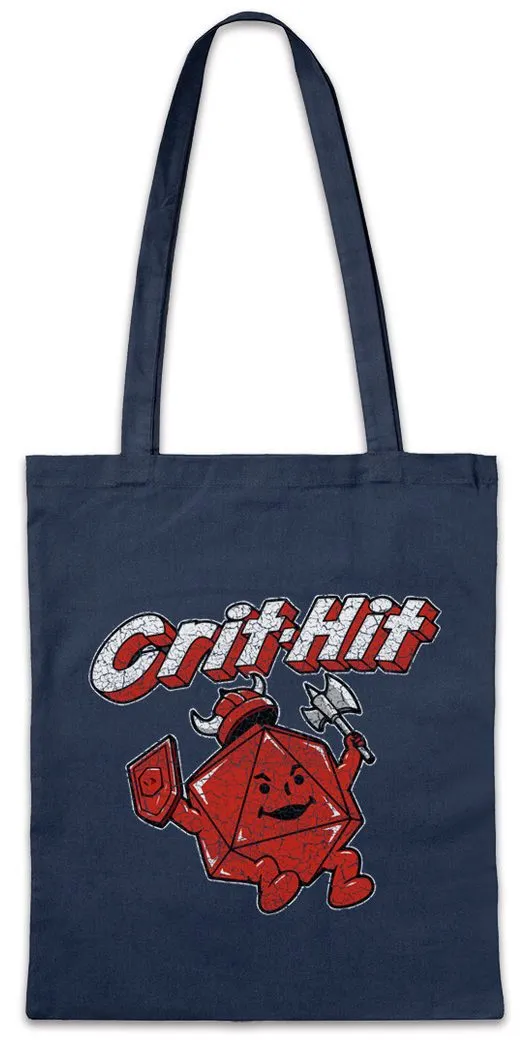 Urban Backwoods Beuteltasche Crit-Hit Stofftasche Geek Nerd Ohren Gamer Fun Games RPG Dungeons (1-tlg), Gaming Dragons VG Video