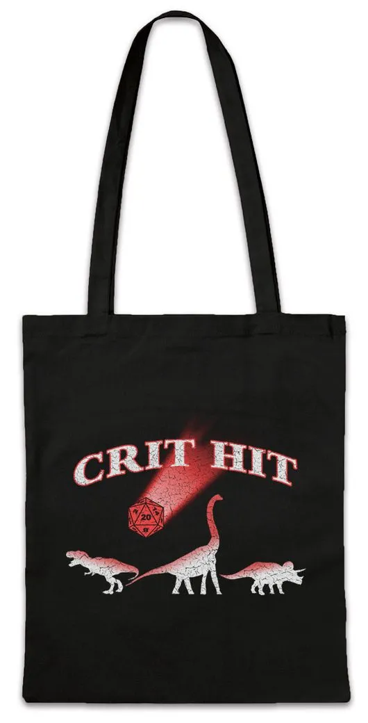 Urban Backwoods Beuteltasche Crit Hit Stofftasche RPG Roleplay Dungeons MMORPG Online Dragons Role (1-tlg), Play Rollenspiel Rollenspieler LARP