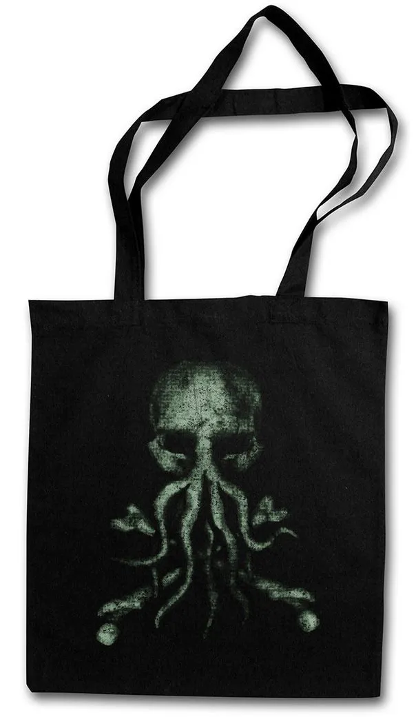 Urban Backwoods Beuteltasche Cthulhu Bones Stofftasche Call of Sign Dunwich Horror Arkham Logo (1-tlg), Miskatonic Lovecraft Sign Knochen