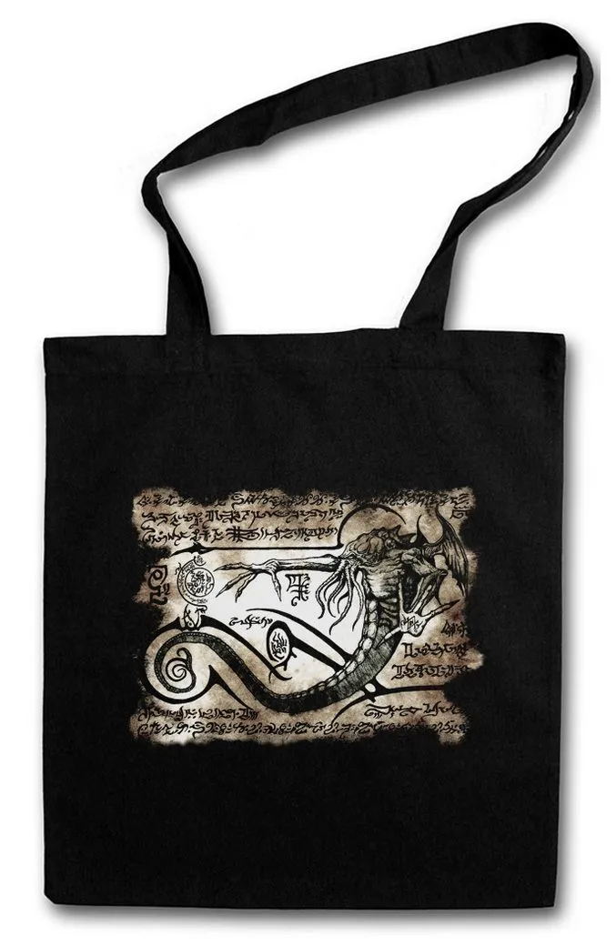 Urban Backwoods Beuteltasche Cthulhu Necronomicon Piece Stofftasche Alien Ufo Sanscrit TR3B Ethrusk (1-tlg), Eduction Flying Saucer Outer