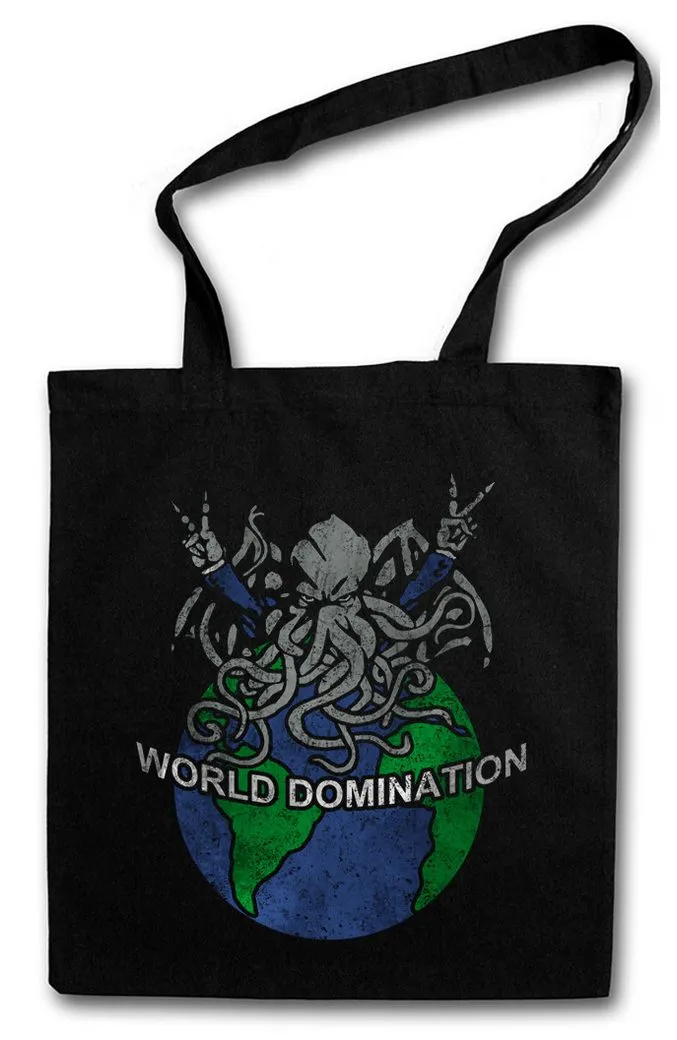 Urban Backwoods Beuteltasche Cthulhu World Domination Stofftasche Call Horror Arkham H. P. (1-tlg), Lovecraft Miskatonic R´LYEH  University