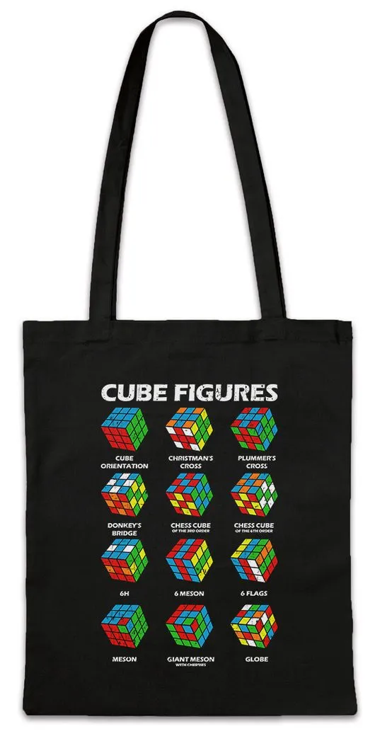 Urban Backwoods Beuteltasche Cube Figures II Stofftasche Zauberwürfel 80s Magic Speed Cubing Cuber (1-tlg), Speedcube Algorithm Cube Würfel