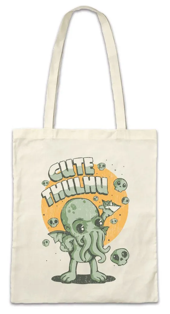 Urban Backwoods Beuteltasche Cute Thulhu Stofftasche Cthulhu H.P. HP Arkham Baby Miskatonic (1-tlg), Lovecraft Innsmouth Monster Fun