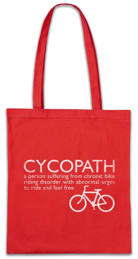 Urban Backwoods Beuteltasche Cycopath Stofftasche Fahrrad Bike Nerd Biker Fahrer Fahrradfahrer (1-tlg), Freak Fun Rad MTB