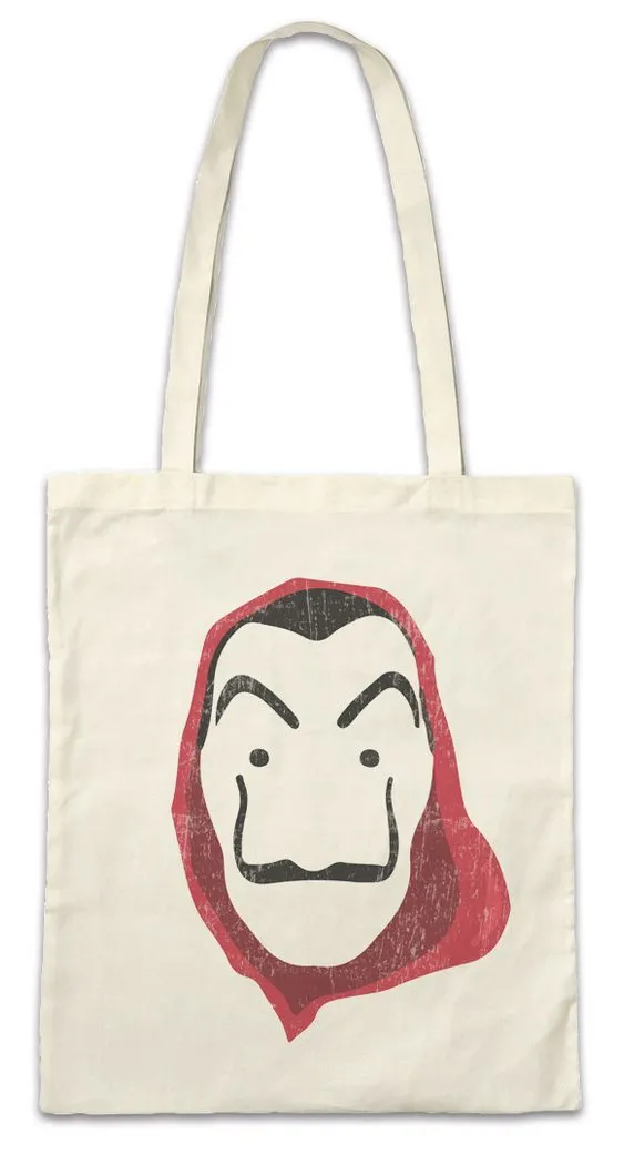 Urban Backwoods Beuteltasche Dali Mask II Stofftasche Robbery Bank Money Cash Überfall Professor (1-tlg), Casa Heist Crime De