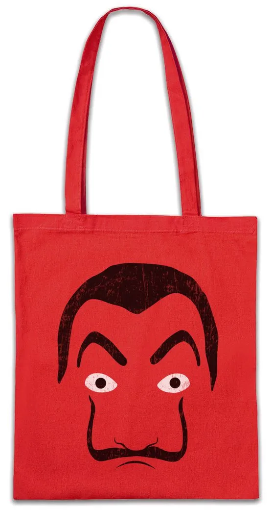 Urban Backwoods Beuteltasche Dali Mask Stofftasche Robbery Bank Money Cash Überfall Professor Casa (1-tlg), Heist Crime De Papel