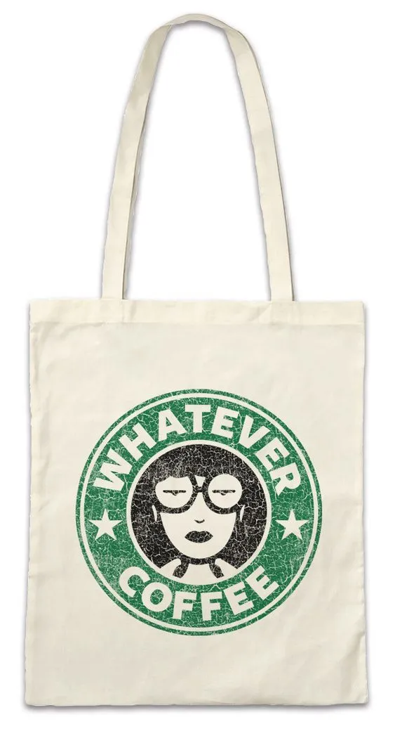 Urban Backwoods Beuteltasche Daria Whatever Coffee Stofftasche Sitcom TV Morgendorffer Lanes Series (1-tlg), Fashion Club Kaffee Crossover