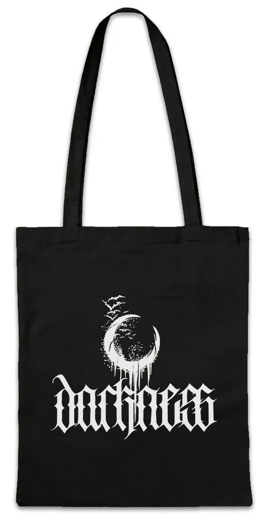 Urban Backwoods Beuteltasche Darkness Stofftasche Eternal Black Gothic Blackmetal Metal Batcave Bat (1-tlg), Moon Dark Mond Norwegian