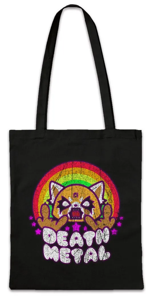 Urban Backwoods Beuteltasche Death Metal Stofftasche Yeti Aggretsuko Fun Heavy Music DJ MC Fun (1-tlg), Heavy Sound Musik Speed