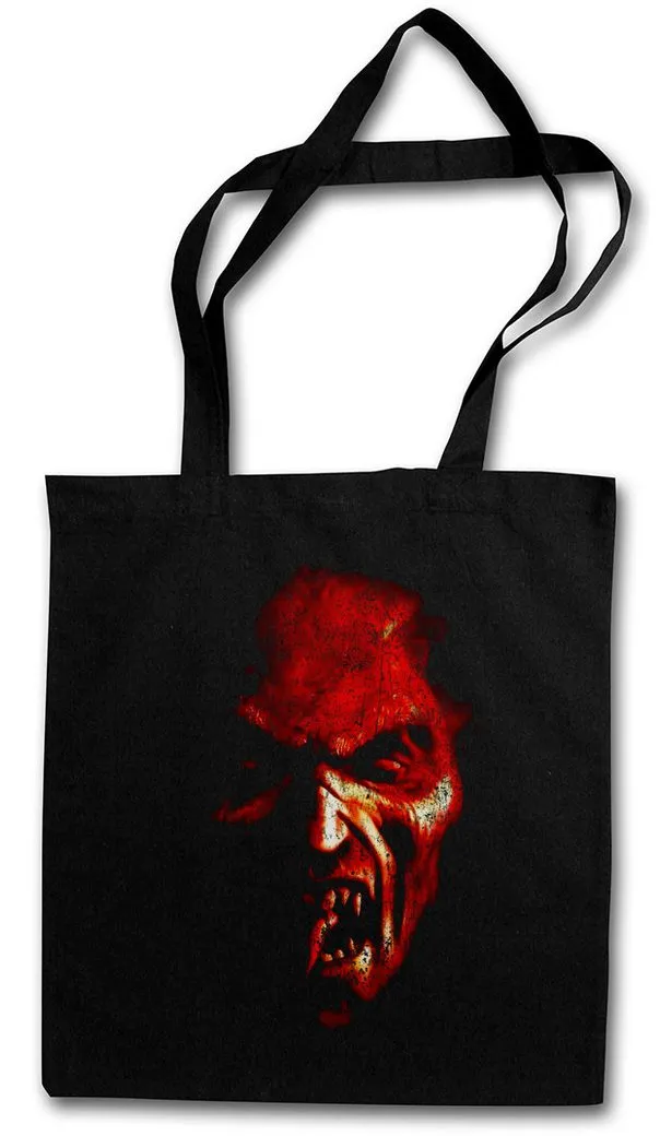 Urban Backwoods Beuteltasche Demon Head Stofftasche Pentagramm Dämon Satanismus Hölle Teufel Satan (1-tlg), Hell Satanism Pentagram Druid