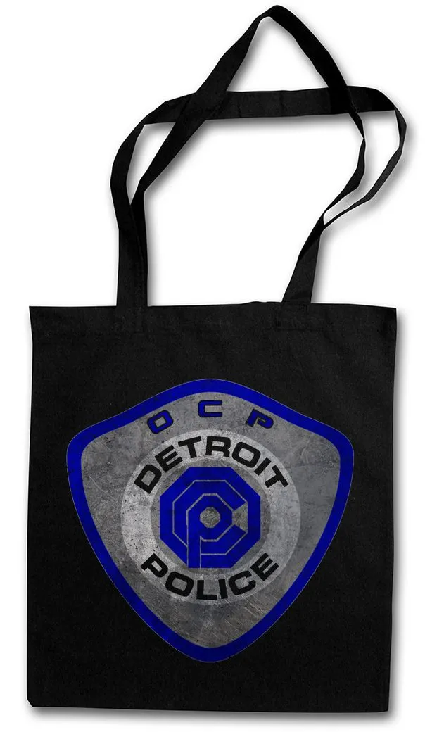 Urban Backwoods Beuteltasche Detroit Police Logo Stofftasche Detroit OCP Police Robo Sci-Fi Cyber (1-tlg), Omni Products Cop Punk