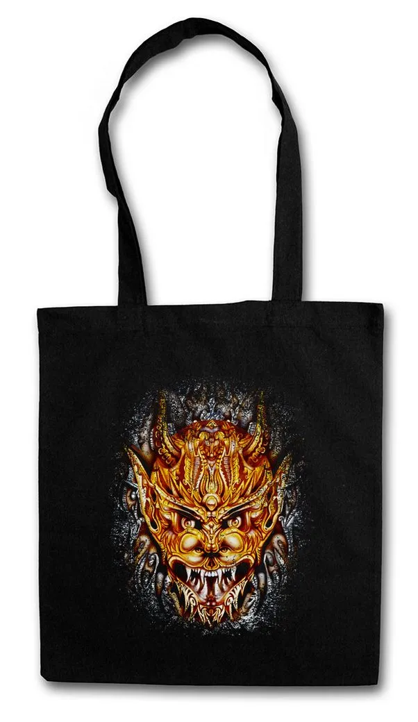 Urban Backwoods Beuteltasche Devil Of De Andy Stofftasche Teufel Skull Schädel Devil Satan (1-tlg), Satanismus Satanism Tattoo Art