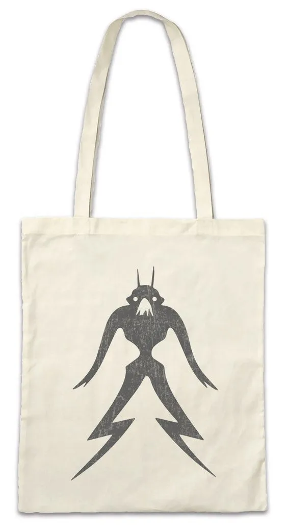 Urban Backwoods Beuteltasche District Logo Stofftasche Section Distrikt Symbol Sign Alien 9 Alien (1-tlg), Schild Ufo Zeichen Warning